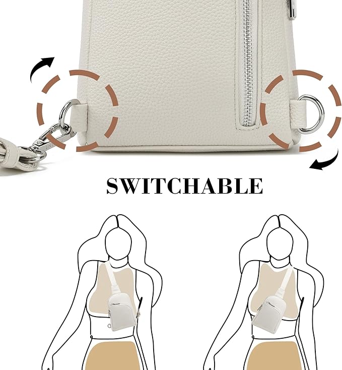 INICAT RFID Blocking Sling Bag,Anti Theft Crossbody Bags for Women,Travel Gifts Cross Body Purses Vegan Leather