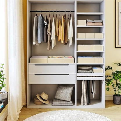 DIMJ Drawer Organizer Clothes, 24 Pack Dresser Organizer, Foldable Closet Organizers and Storage, Fabric Dresser Drawer Organizers, Drawer Dividers for Nursery, Baby Clothes, Underwears, Sock