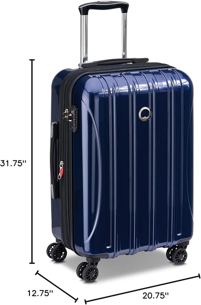 DELSEY PARIS Helium Aero Hardside Expandable Luggage with Spinner Wheels, Blue Cobalt, 3-Piece Set (21/24/28)