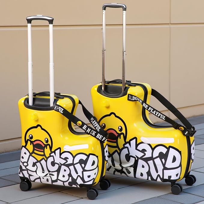 Kids Ride-On Suitcase 20", Toddler Luggage with Wheels - Cute Design, Safe for Little Ones, Ideal Birthday Gift for Children