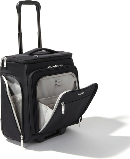 Baggallini Expandable Underseat Carry-On - Lightweight Travel Luggage Carry On Weekender with Wheels