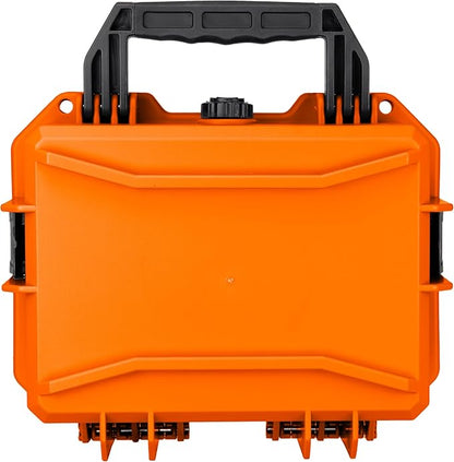 Eylar 11.8" Intact Series Compact Hard Camera Case, Lightweight and Durable Stacker Design with Foam (Orange)