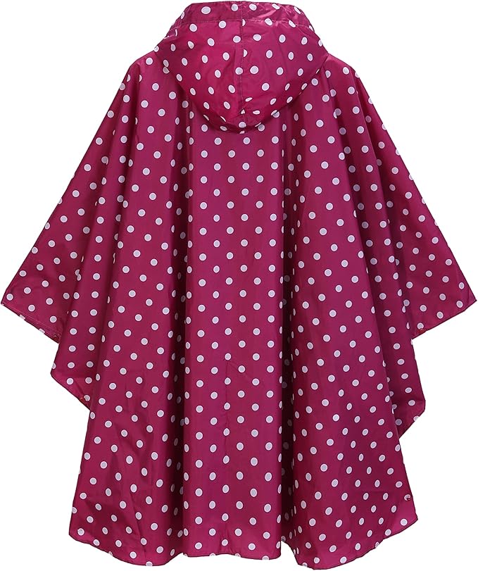 Fashion Hooded Rain Poncho Waterproof Raincoat Jacket with pocket for Women/Men/Adult
