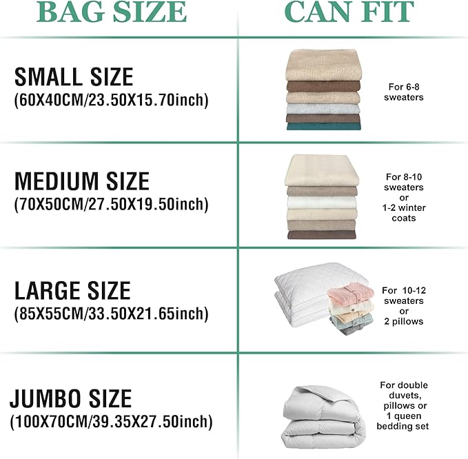Vacuum Storage Bags with Electric Pump, 10 Large Space Saver Vacuum Seal Bags with Pump, Vacuum Sealer Compression for Clothes, Comforters, Blankets, Bedding