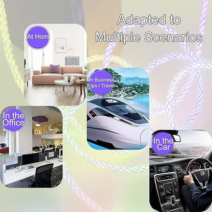 USB Cable PD Fast Charger Lighted Up (USB C to C RGB),Mobile Phone Data Cable, Charging Cable, Supports Data Transfer, 39-inch, high-Transparency Pure Copper Braided Cable Body.