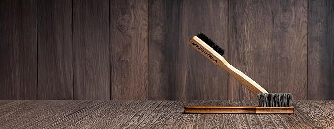 Cobbler’s Choice Horsehair Welt Brush Bundle for Leather Care and Restoration - Brown and Tan