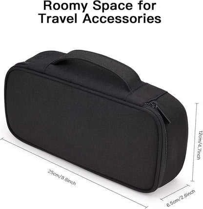 Cable Organizer Bag, Electronic Organizer Travel Case for Charger & Cords, Travel Accessories, Portable Power Bank (Black)