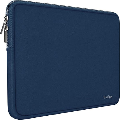 Laptop Bag Sleeve, Resistant Neoprene Laptop Sleeve/Notebook Computer Pocket Case/Tablet Briefcase Carrying Bag Compatible for 15 inch MacBook Pro, Ultrabook Notebook - (Dark Blue)