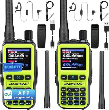 BAOFENG UV5RMINI Two Way Radio NOAA Weather Radio Dual PTT 999CH Survival Radio APP Programming Copy Frequency Ham Radio