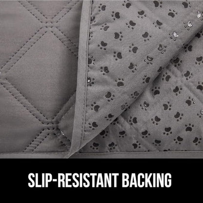 GORILLA GRIP Waterproof Bed Cover for Dogs, 82x82, Gripped Slip Resistant Backing, Leak Proof Washable Dog Blanket Covers Sofa, Couch, Sectional, Crate, Car, RV Seats, Pet Puppy Essentials, Charcoal