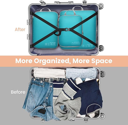 Cambond Compression Packing Cubes for Travel Women - Expandable Travel Bags Luggage Organizers Travel Essentials Compression Cubes for Travel Carry on Suitcases Organizer