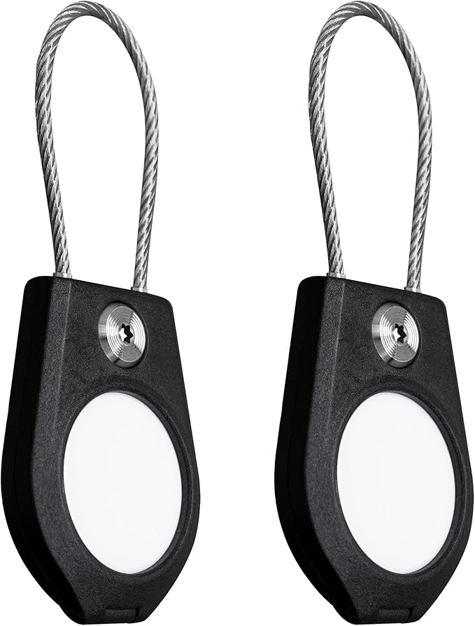 TagVault™ AirTag Security Cable (2 Pack) - The Secure AirTag Wire Cable Holder | Machined Torx Screw, Waterproof, Compact | Great for Luggage, Keys, Backpacks & More | Elevation Lab