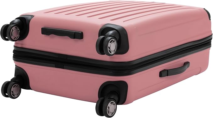 Kenneth Cole REACTION Renegade Luggage Expandable 8-Wheel Spinner Lightweight Hardside Suitcase, Peony, 24-Inch Checked