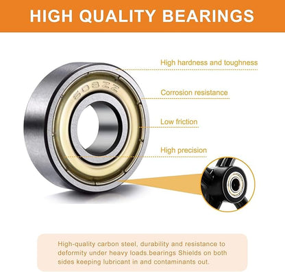 2 PCS 7-Inch Walker Replacement Wheelchair Wheels - Eco-Friendly Rubber Material, Wear-Resistant PU Tires, Anti-Slip, Durable ABS Wheels (7-Inch 2 PCS)