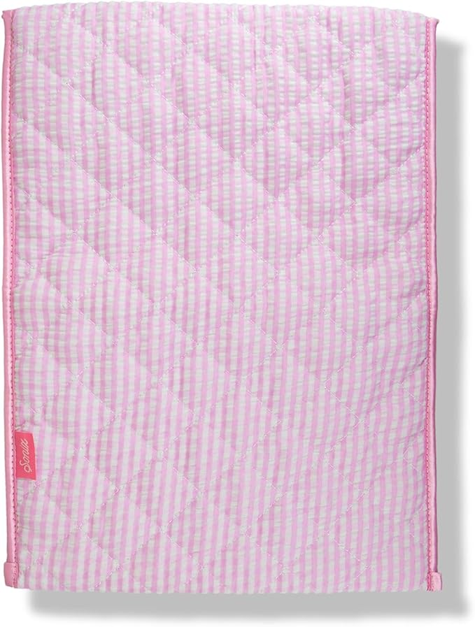 Sonix | Quilted Laptop Sleeve | 13-14 Inch, Quilted Soft Comfy Laptop Carrying Case, Computer Sleeve | Seersucker Pink