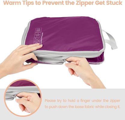 Cambond Compression Packing Cubes for Travel Women - Expandable Travel Bags Luggage Organizers Travel Essentials Compression Cubes for Travel Carry on Suitcases Organizer