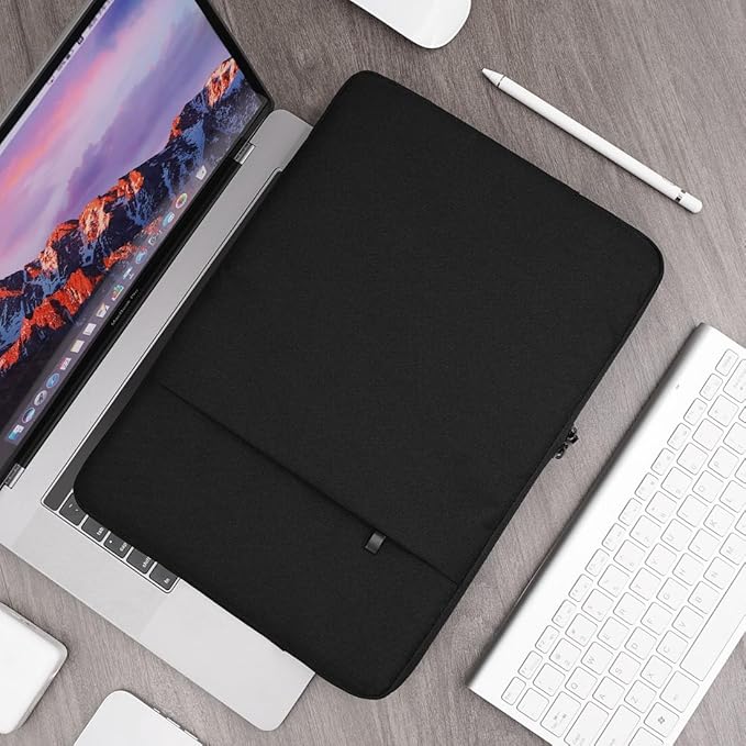 NIDOO 15-16 inch Laptop Sleeve Case Protective Computer Cover for 16" MacBook Pro M4 M3 M2 / 15" Surface Book 3 2/15.6" Lenovo Yoga 7i / IdeaPad Gaming 3i / HP EliteBook 650 G9 Handle, Black