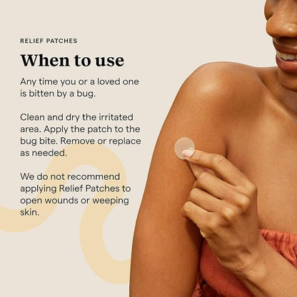 Kinfield Bug Bite Remedy Relief Patches - Hydrocolloid Skin Soothers Against Itch and Irritation - Cruelty, and Paraben Free - Vegan After Bite Treatment - 30 x Patches
