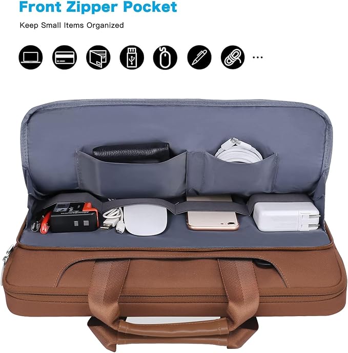 MOSISO 360 Protective Laptop Shoulder Bag Compatible with MacBook Air 15 M4 A3241 M3 A3114 M2 A2941/Pro 16 inch M4 M3 M2 M1, 15-15.6 inch Notebook,Matching Color Sleeve with Belt, Caramel Brown