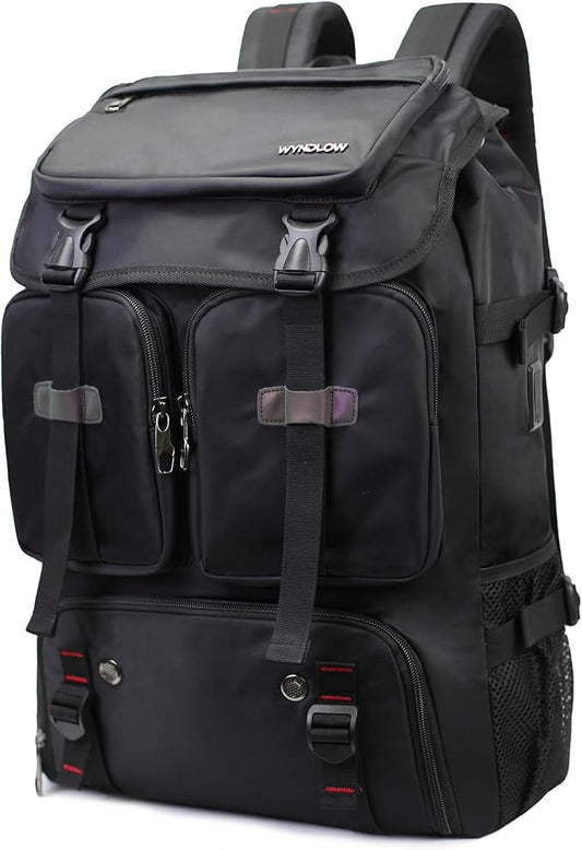 Travel Backpack for Men Laptop Backpack Fit 16 inch Carry-on Airline Approved Casual Daypack Work Business Rucksack,Black