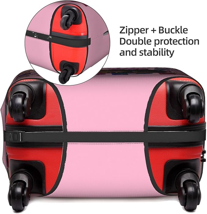 Travel Suitcase Protector African American Girl Elastic Protective Washable Luggage Cover With Concealed Zipper Suitable For 18-32 Inch(S (for 18-21 inch luggage))