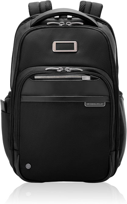 Briggs & Riley Medium Cargo Backpack for Women & Men - Laptop Backpack, For Work & Travel, Lightweight & Durable, Padded Straps, Fits up to 15" Laptop - @work Collection, Black