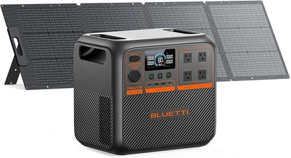 BLUETTI Solar Generator Premium 200 V2 (2025 New) with 200W Solar Panel Included, 2073.6Wh Portable Power Station w/ 2 2700W AC Outlets, 17-Year Lifespan LFP Emergency Power for Camping, Power Outages
