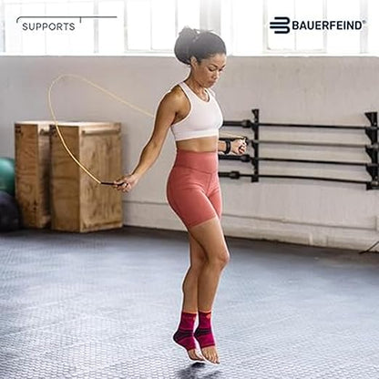 Bauerfeind Sports Ankle Support Dynamic - Ankle Compression Sleeve for Freedom of Movement - 3D AirKnit Fabric for Breathability - Premium Quality & Washable (XXL, Rivera)