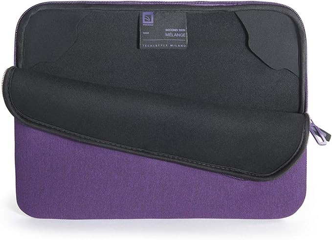 TUCANO Melange Neoprene Sleeve Compatible with MacBook Air/Pro 13" Laptop 12", 4mm Thick, Anti-Slip, Anti-Scratch - Purple