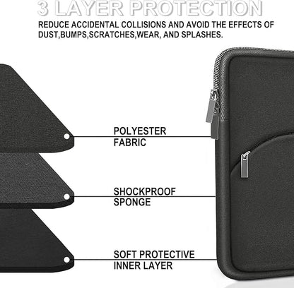 Laptop Sleeve Case 14 inch, Slim Portable Monitor Protective Cover with Front Pocket, Traveling Carrying Laptop Bag Compatible for MacBook Air/Pro, HP, Dell, Lenovo, Acer, Grey