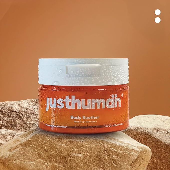 JustHuman Whip-it-up Jelly Cream - Deep Moisture Body Soother with Aloe Vera, Shea Butter, Centella Asiatica, Collagen & Vitamin E for Hydrated, Soft & Radiant Skin - 8.4 oz