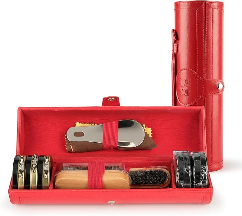 Stone and Clark Original Shoe Polish & Care Kit - Leather Shoe Shine Kit for Men & Women