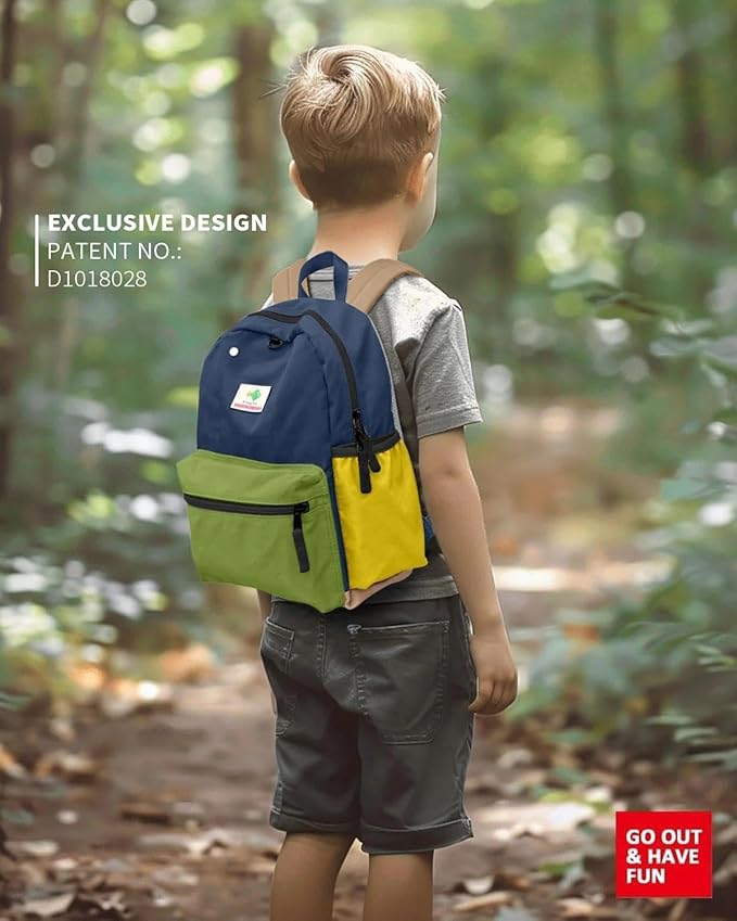 Kids Backpacks, Unisex, Large, Avocado - L, Modern, Cartoon, 15" H, 1L, 13.12 oz, Nylon, Zipper, 6-9 Years, School & Travel