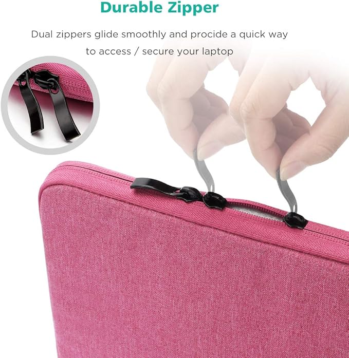 NIDOO 15" 16" Laptop Sleeve Case Notebook Protective for 15" MacBook Pro / 16" MacBook Pro M2 M1 / 15" Surface Laptop 3/16" ThinkPad Z16 / Yoga 7i / 15.6 Dell XPS 15 / HP EliteBook 655 G9, Red