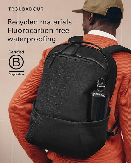 Troubadour Apex 3.0-22L Premium Laptop Backpack - Ergonomic & Water Resistant - Designed for Work and Travel - Black