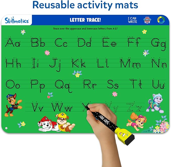 Skillmatics I Can Write PAW Patrol - Reusable Preschool Learning Activities, Educational Toy and Game, Back to School Supplies, Gifts for Students, Kids, Toddlers Ages 3, 4, 5, 6