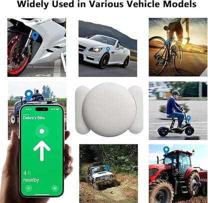 GPS Tracker for Vehicles,Real Time Car GPS Tracker Work with Apple Find My(iOS Only),No Monthly Fee Mini Hidden Car Tracker with Magnetic Case (White,2PCS)