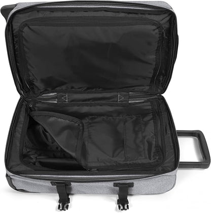 Eastpak Tranverz S – 42L Large Wheeled Luggage with Dual Compartments, TSA Lock, Compression Straps & Smooth-Wheeling System, Sunday Grey