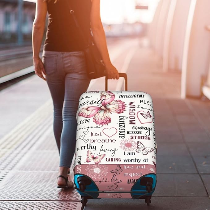Travel Suitcase Protector African American Girl Elastic Protective Washable Luggage Cover With Concealed Zipper Suitable For 18-32 Inch(S (for 18-21 inch luggage))