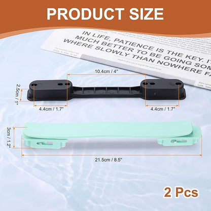 uxcell 2 Pcs Luggage Handle Replacement 8.5 Inch Suitcase Handle Carry Strap Plastic Pull Handle Grip Luggage Replacement Parts with Screws for Suitcase Box Luggage Case, Light Cyan