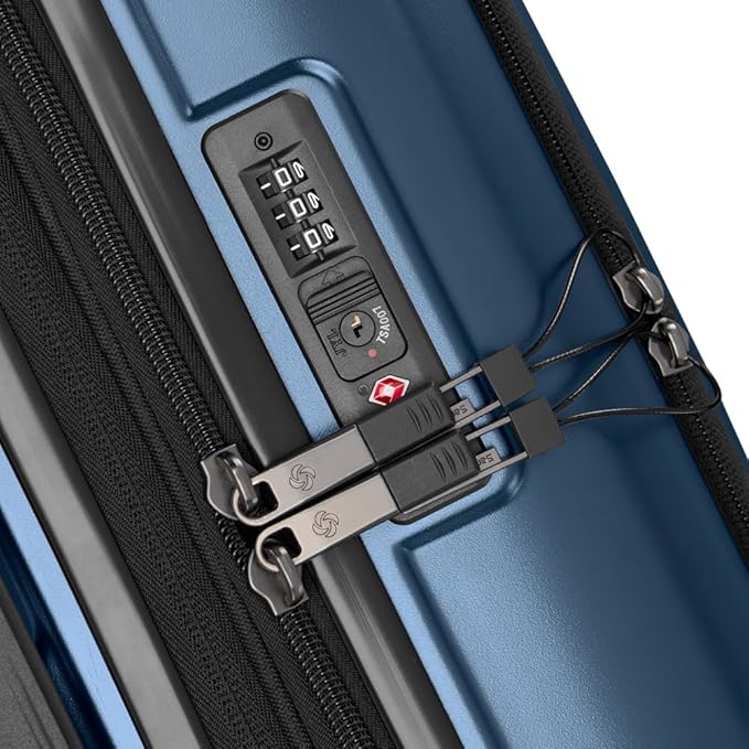 Samsonite Carry-On Pro Front Pocket Hardside Expandable 21-Inch Octiv Luggage: Durable & Impact Resistant, 360° Aero Trac Spinner Wheels, Adjustable Telescopic Handle, TSA Approved Lock - Blue