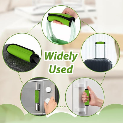 2 Pack Luggage Handle Wraps for Suitcase, Bright Color Comfort Soft Handle Covers Suitcase Luggage Handle Wrap Luggage Tag Wraps Travel Accessories (Fluorescent Green)