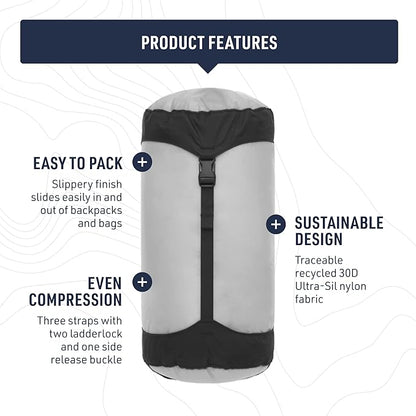 Sea to Summit Ultra-SIL Compression Sack, Ultralight Outdoor and Travel Storage