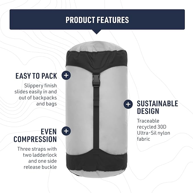 Sea to Summit Ultra-SIL Compression Sack, Ultralight Outdoor and Travel Storage