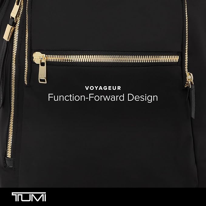 TUMI Women's Halsey Backpack, Black/Gold, One Size