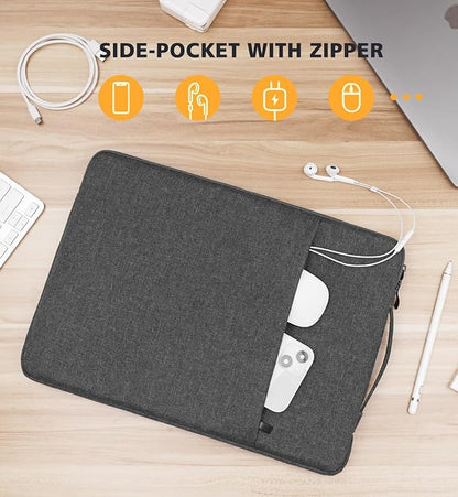 NIDOO 15-15.6 inch Laptop Sleeve Case Protective Computer Cover for 15" MacBook Air M2 2023/16" MacBook Pro MAX M1 M2 / 15" Surface Book 3 2/15.6" Lenovo Yoga 7i / IdeaPad Gaming 3i / HP Handle