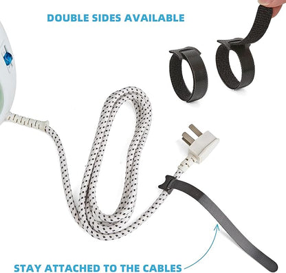 100 PCS Reusable Cable Ties with Hook and Loop, Multi-purpose Adjustable 8 Inch Cable Management Wire Ties Cable Straps for Organizing Home, Office and Data Centers (Multicolored)