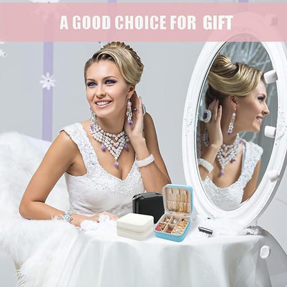 Bridesmaid Proposal Gifts Travel Jewelry Case Organizer - Small Bachelorette Party Box, Mini Storage Organizer for Bridesmaids (8, Sage Green)
