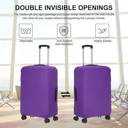 uxcell Travel Luggage Cover, Washable Suitcase Covers for Luggage Anti-scratch Suitcase Protector Elastic Baggage Protective, Fits 18-21 Inch Suit Case, Purple Blue