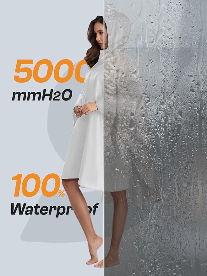 SaphiRose Unisex Rain Poncho Waterproof Raincoat Hooded for Adults Women with Pockets